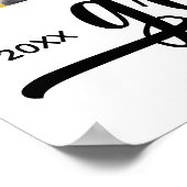 Poster Modern 4 Photos Graduation Party (Coin)