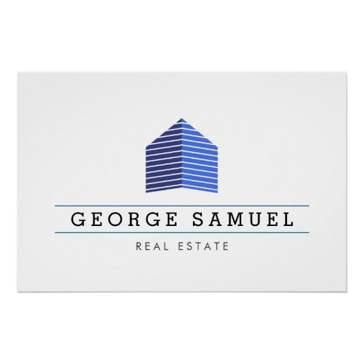 Poster Modern Abstract Home Logo Realtor (Devant)