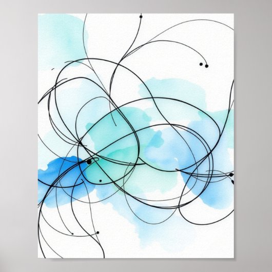 Poster Modern Abstract Line Art Wall Prints Set of 3 (Devant)