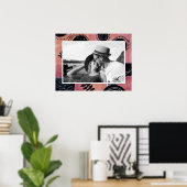 Poster Modern Abstract Pink and Black Botanical Photo (Bureau à domicile)