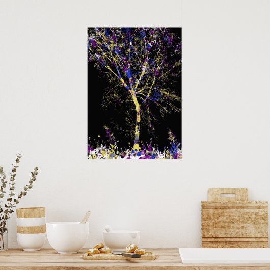 Poster Modern Abstract Tree (Cuisine)