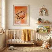 Poster modern abstract watercolor contemporary circle