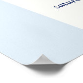 Poster Modern Baby Blue Stripe Heart Valentine Welcome (Coin)