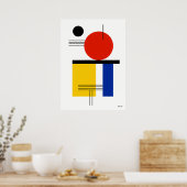 Poster Modern Bauhaus Geometric Abstract Minimalist (Cuisine)