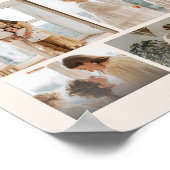 Poster Modern Beige 6-Photo Family Name (Coin)