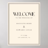 Poster Modern Beige Bold Typography Wedding Welcome (Devant)