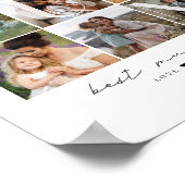 Poster Modern Best Mum Ever Script | 9 Photo Grid Collage (Coin)