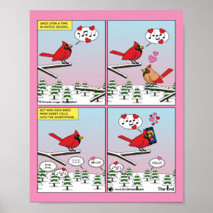 Poster Modern Bird Mating Calls Comic