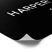 Poster Modern Black 70th Birthday Party Welcome Sign (Coin)