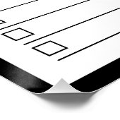 Poster Modern Black White Monogram Name To Do List (Coin)