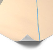 Poster Modern Blue and Cream Abstract Dynamics (Coin)