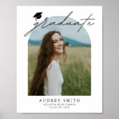 Poster Modern Boho Arch Photo Graduation Party (Devant)