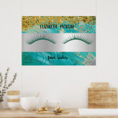 Poster Modern Bokeh,Stripe,Faux Lashes Po (Cuisine)