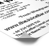 Poster Modern Bold, Bar à jus Publicité (Coin)