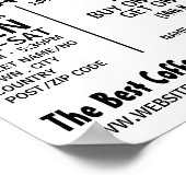 Poster Modern Bold Barista, Café, Café, Café Publicité (Coin)