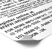 Poster Modern Bold, Chess Club Publicité (Coin)