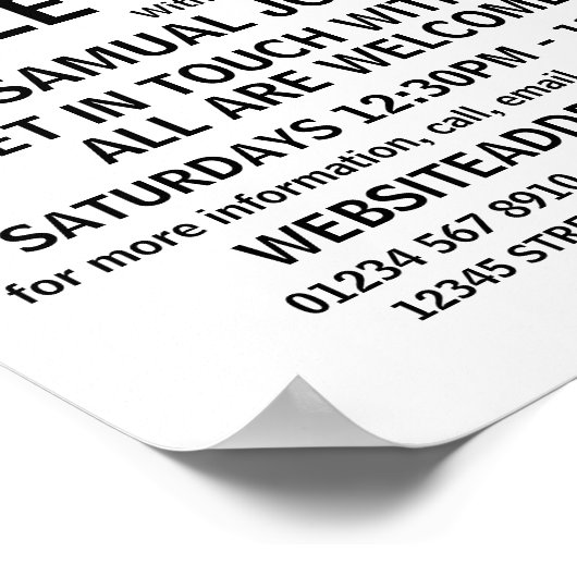 Poster Modern Bold, Christian Bible Class Advert (Coin)