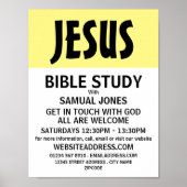 Poster Modern Bold, Christian Bible Class Advert (Devant)
