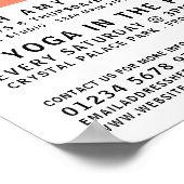 Poster Modern Bold, Classe de Yoga Publicité (Coin)