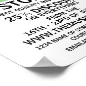 Poster Modern Bold, magasin d'instruments de musique (Coin)