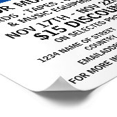 Poster Modern Bold, Music Store Publicité (Coin)