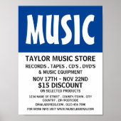 Poster Modern Bold, Music Store Publicité (Devant)