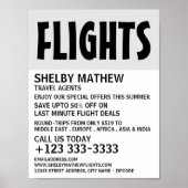 Poster Modern Bold, Publicité sur les compagnies aérienne (Devant)