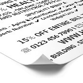 Poster Modern Bold, Santé Food Store Publicité (Coin)