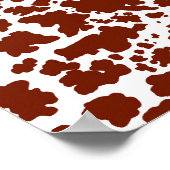 Poster Modern Brown Cow Skin Texture Animal Print (Coin)