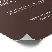 Poster Modern Brown Wedding Coffee Bar  (Coin)