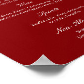 Poster Modern Burgundy Wedding Bar (Coin)