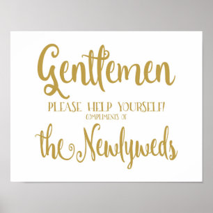 Poster Modern Calligraphy Men's Bathroom sign Print