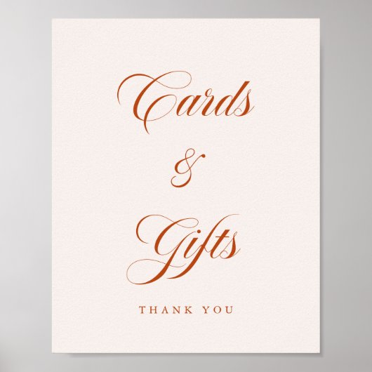 Poster Modern Cards and Gifts Bridal Shower Table (Devant)