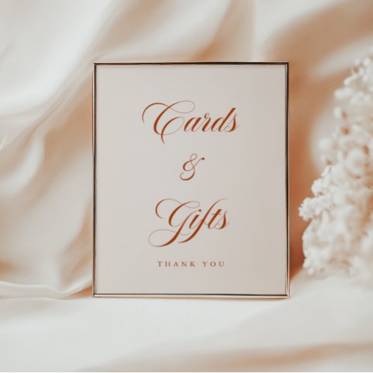 Poster Modern Cards and Gifts Bridal Shower Table