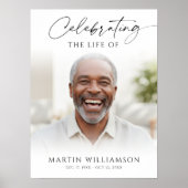 Poster Modern Celebration of Life Photo Script Memorial (Devant)
