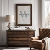 Poster Modern Custom Family Last Name Wall Art Neutral