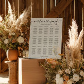 Poster Modern Elegant 15 tables Wedding Seating Chart