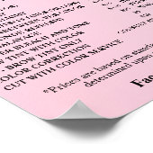 Poster Modern Elegant Beauty Salon Price List (Coin)