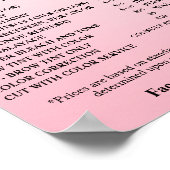 Poster Modern Elegant Beauty Salon Price List (Coin)