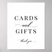 Poster Modern Elegant Classic Cards and Gifts Sign (Devant)