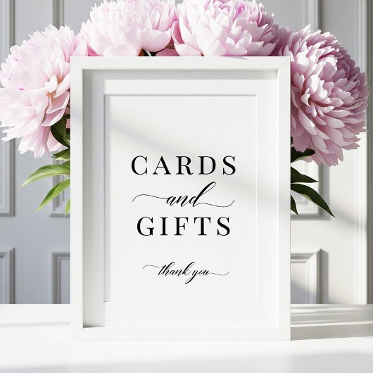 Poster Modern Elegant Classic Cards and Gifts Sign