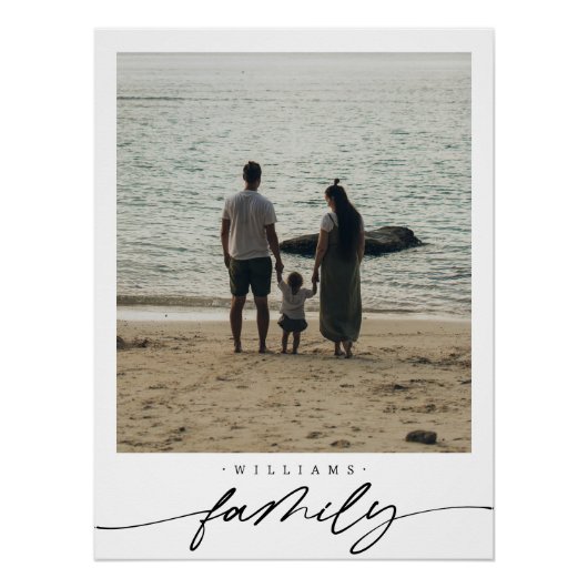 Poster Modern Elegant Family Photo Script Typography (Devant)