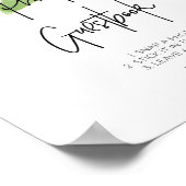 Poster Modern Eucalyptus Photo GuestBook Connexion pour M (Coin)