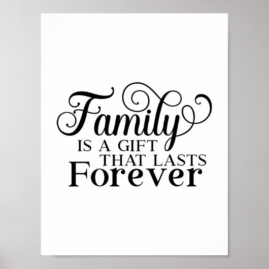 Poster Modern family is a gift quote typography  (Devant)