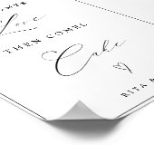 Poster Modern First Come Love Puis Cake Mariage Cake (Coin)