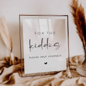 Poster Modern For the Kiddos Wedding Kids Table Sign