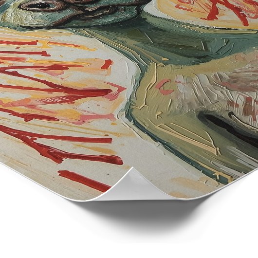 Poster Modern Frenchie Expressionist Art (Coin)