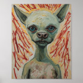 Poster Modern Frenchie Expressionist Art (Devant)