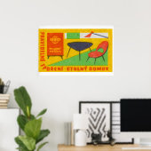 Poster Modern Furniture - Matchbox Print - Czech Wall Art (Bureau à domicile)