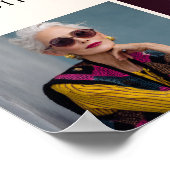 Poster Modern gold glitter 60th Birthday 4 Photo Welcome (Coin)